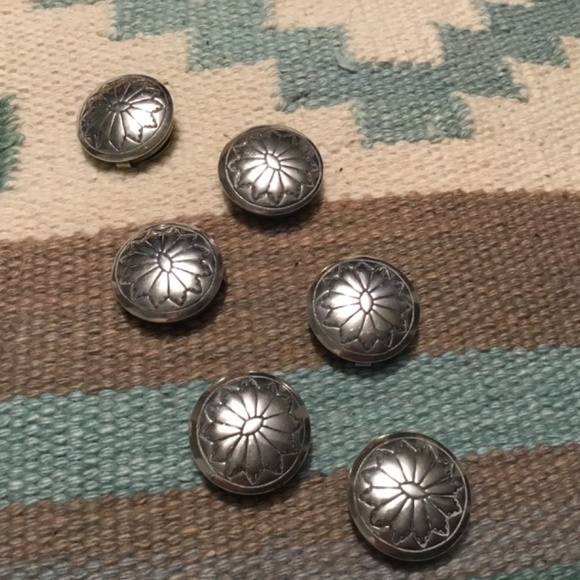 Vintage Sterling Silver Button Covers - Picture 6 of 9